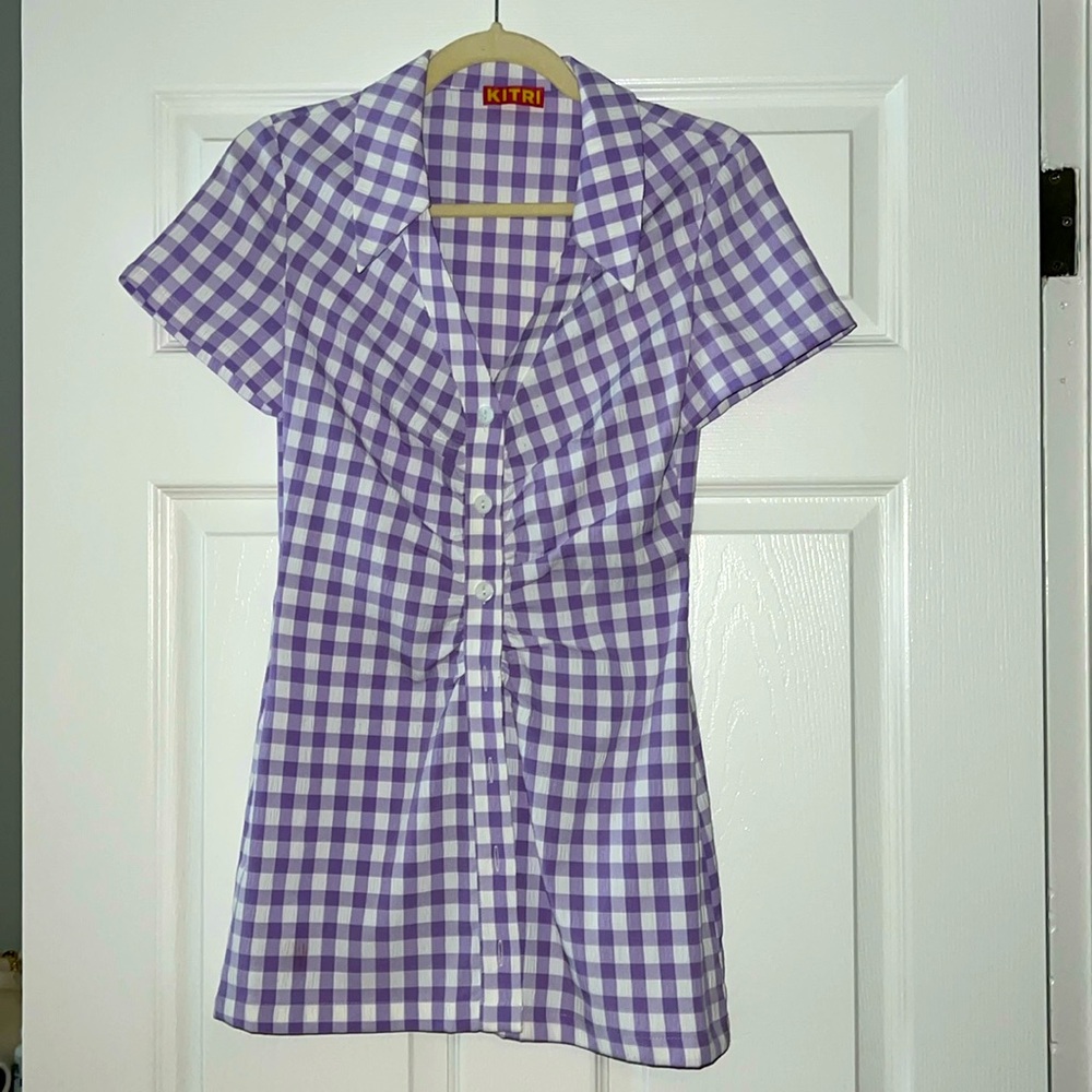Kitri gingham mini dress